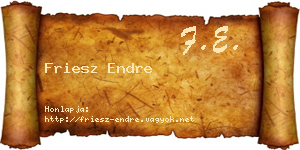 Friesz Endre névjegykártya